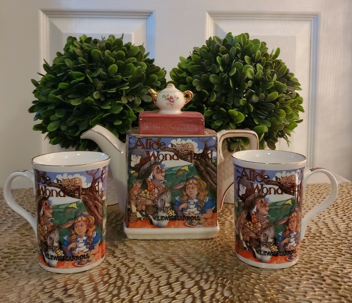 James Sadler Classic Stories, Alice In Wonderland Teapot And James Sadler Classic Stories, Alice In Wonderland Teapot And