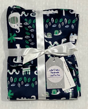 Baby Gift Blanket Minky Jungle Animals Safari Zoo Boys Shower Present Handmade