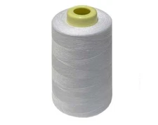 10 SPOOL WHITE Spun Polyester Quilting Serger Sewing Thread #651,6000 YARD EACH