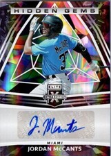 2022 Panini Elite Extra Edition Rookie Auto Jordan McCants Miami Marlins