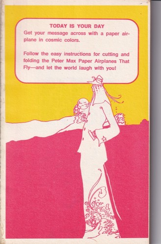 Peter Max Papierflugzeug Buch Erstausgabe 1971 - Bild 3 von 9