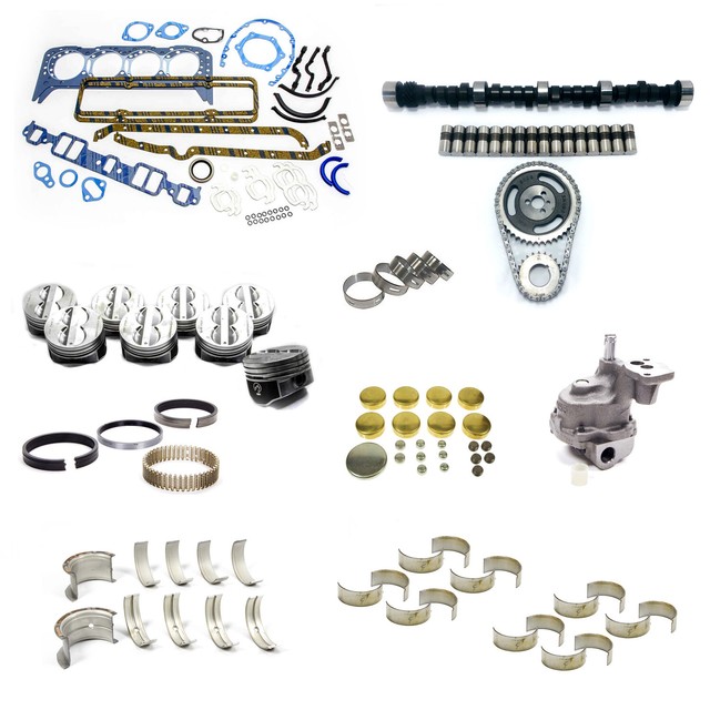 Early SBC Chevy 350 5.7L Marine Master Engine Rebuild Kit Camshaft Pistons eBay