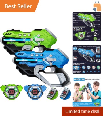 Multi-Team Laser Tag Toys Set with Adjustable Vests - Ideal for Family Fun!