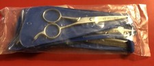 Set of 3 Pieces 6.5" 5.5  Ice Tempered Hair Cutting Scissors Thin Barber Shears