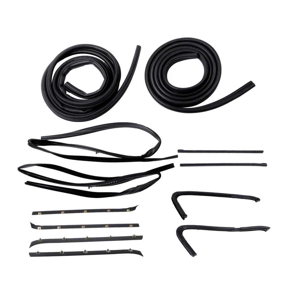 Door Weatherstrip Rubber Seal Kit 12Pcs Set For Chevy GMC Pickup Truck 1973-1980 - Image 3 of 4