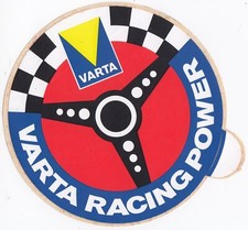 VARTA RACING POWER BATTERIES ORIGINAL PERIOD STICKER AUTOCOLLANT MOTORSPORT