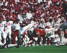 BILLY SIMS OKLAHOMA SOONERS SIGNED AUTHENTIC 8x10 PHOTO 2 w/COA 1978 HEISMAN 