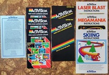 Atari 2600/ 5 Activision 1980  s game catalogs, 1 warranty card, 3 game manuals