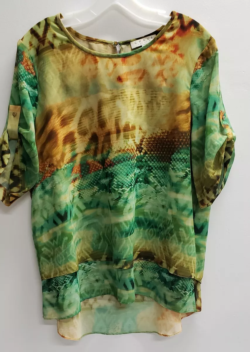 Chaus roll tab blouse sales