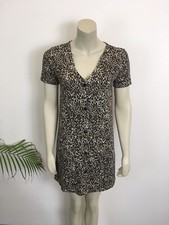 Bnwt Mango Casual Animal Print Soft Knit Short Sleeved Dress Size 8