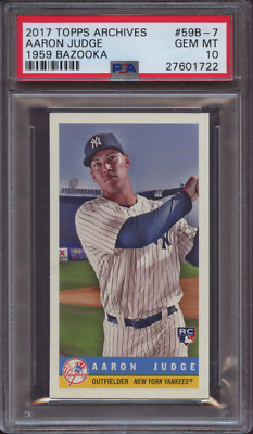2017 Topps Archives 1959 Bazooka 59B-7 Aaron Judge PSA 10 Gem Mint