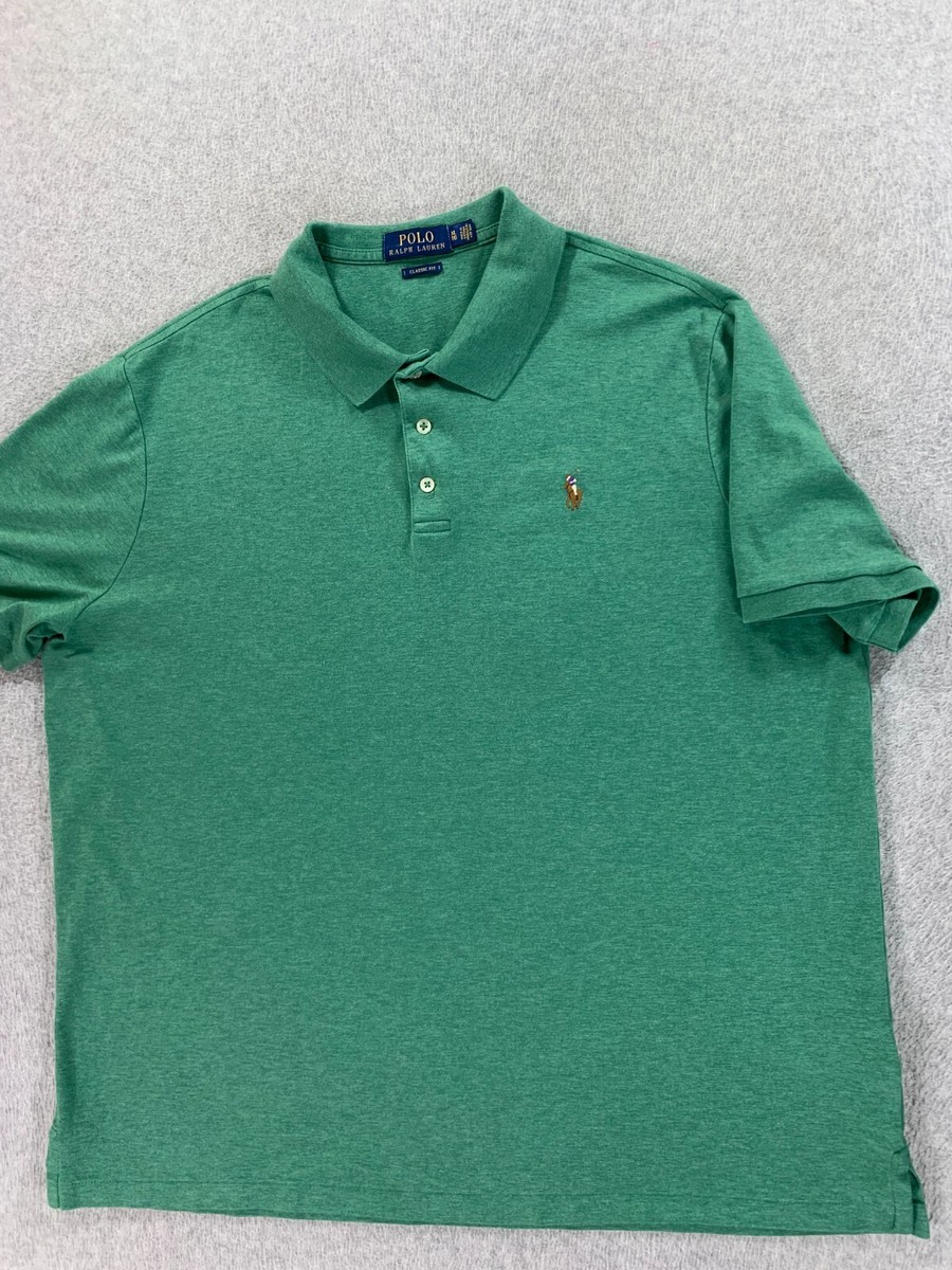 【正規品】POLO by RALPH LOURENラルフローレン/カーキ/M Polo Ralph Lauren Classic Fit Short Sleeve Polo Shirt (Men's XL