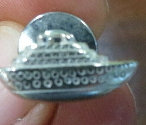 sterling silver Cellini ship boat vessel marine nautical pin or tie tack