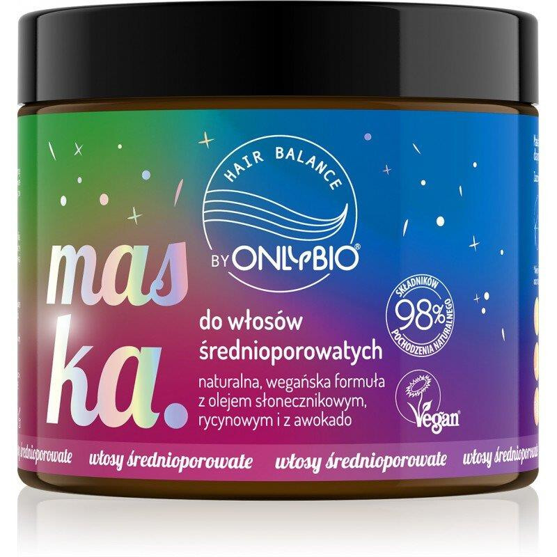 OnlyBio Hair In Balance Mask For MEDIUM POROSITY HAIR Vegan Formula 400ml