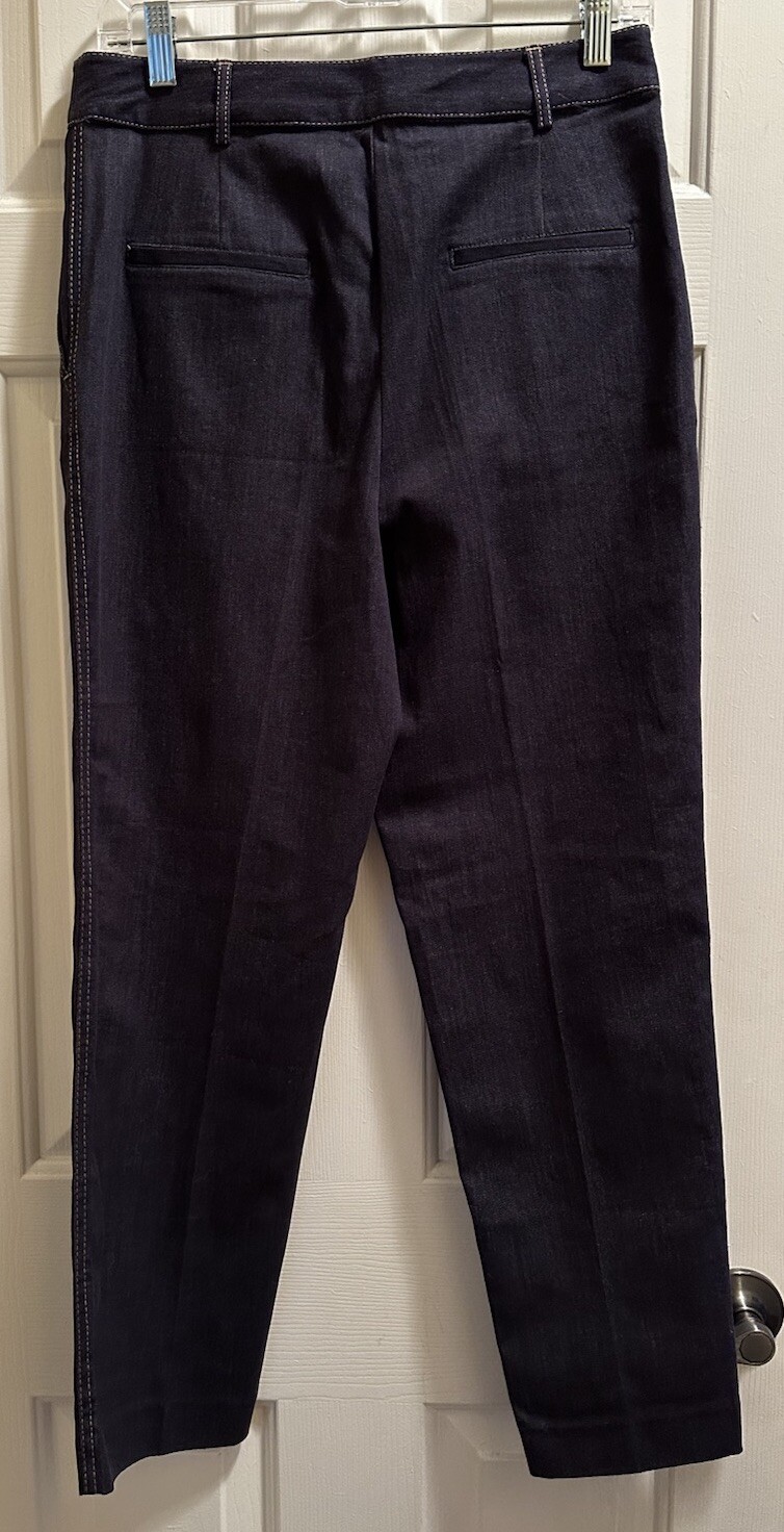 Zara Dark Blue Denim Looking Dress Pant, Size Medium, Womens thumbnail 2
