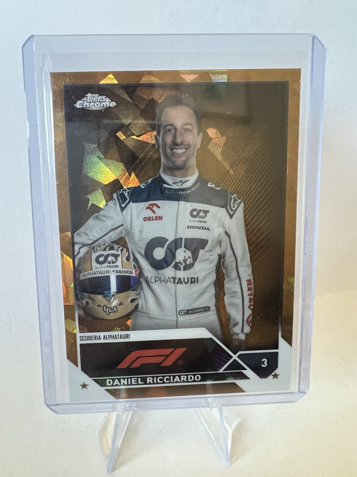 2023 Topps Chrome Sapphire Formula 1 - F1 Drivers Gold #69 Daniel Ricciardo /50