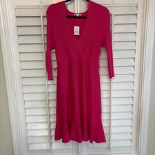 Cato Pink Ribbed Sweater Dress Size Medium