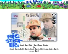 Chapo Dinero Credit Card SMART Sticker Skin Wrap, Card Sticker Decal