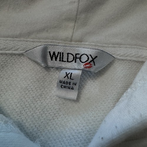 Wildfox Hoodie Sweatshirt Women’s Sz XL White Purple Peri Shibori Tie Dye - Picture 5 of 9