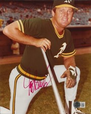 Jeff Burroughs signed Oakland Athletics 8x10 photo autographed A's Beckett