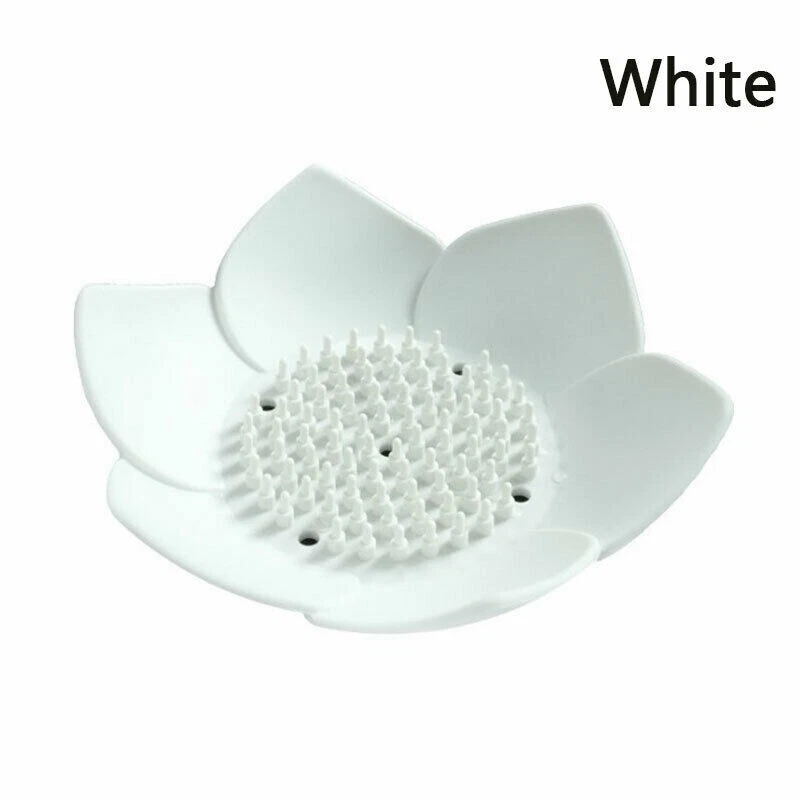 Caja de jabonera de drenaje 1*soporte de silicona placa de jabón forma de loto drenaje Foto 2 de 4