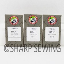 30 ORGAN 15X1 HAX1 130/705 705H 2020 2045 FLAT SHANK HOME SEWING MACHINE NEEDLES