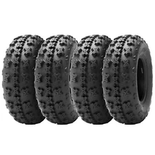 4 Pack 21x7-10 ATV Tires 21x7x10 All Terrain Sport Race Tire Aggressive Tubeless