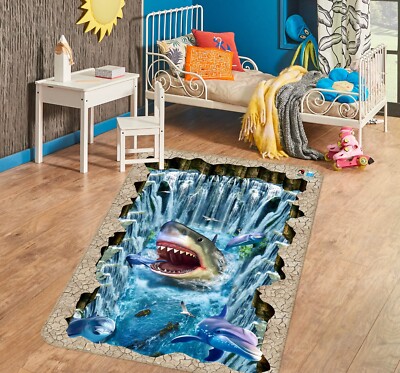 3D Terror Hai M691 Spiel Teppich Mat Elegant Foto Teppich Eve 2023