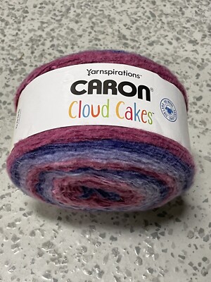 Caron Cloud Cakes PLUCKY PURPLE Yarn Light Dark Purple Pink - Discontinued