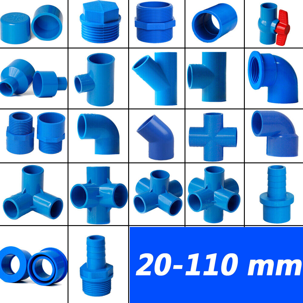 døråbning Relaterede sagsøger Blue PVC Pipe Adhesive Fittings Sleeves Reducer Bend Elbow Tee Cross Ball  Valve | eBay