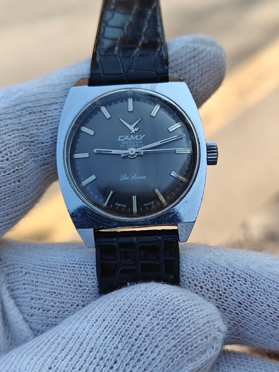 Vintage SWISS CAMY GENEVA DE LUXE 17 Jewels Manual Men's Watch