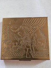 Vintage Brass Elgin America Made In USA Compact Cigarette Case
