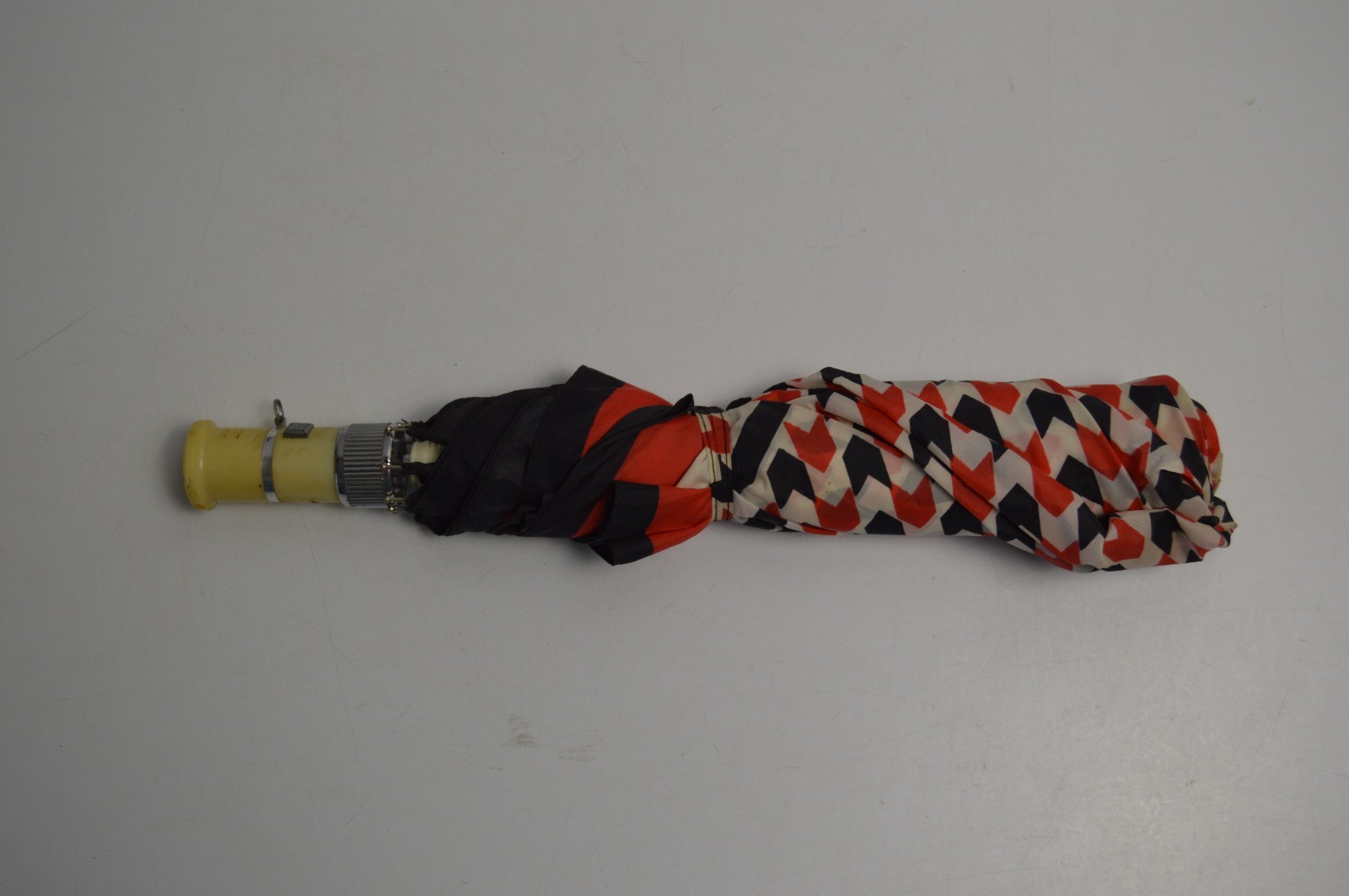 Vintage Automatic Umbrella Push-Button Orange/Bla… - image 17