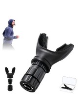 Breathing Trainer, Portable Breath Trainer with Adjustable Resistance Black BoxM