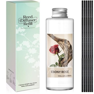 SCENTORINI Ebony Rose Reed Diffuser Refill Oil 200ml Home - Red
