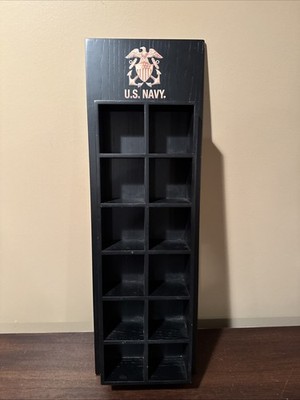 Bradford Exchange Navy Shot Glass Holder Shelf Case 01-36195-003 Display Rack