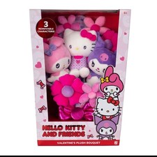 2026 Hello Kitty  Friends VALENTINE'S PLUSH BOUQUET Kuromi My Melody BOXED NEW