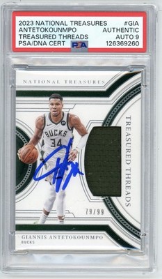2023 National Treasures #GIA Giannis Antetokounmpo 79/99 Signed 