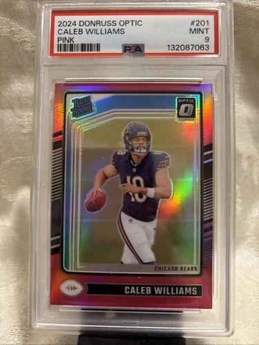 2024 Panini Donruss Optic Pink Rated Rookie Caleb Williams #201 PSA 9 Bears