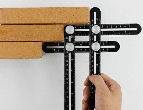 Multi Winkel Angle Winkelschablone Lineal Zollstock Schablone Messgerät 30cm - Bild 3 von 4