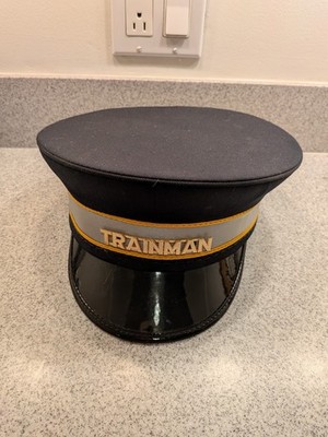 Schaffnermütze - mit Namensschild TRAINER - Top Zustand - Größe 7 3/8