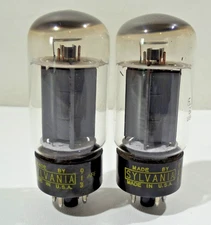 Sylvania 6L6GC Vintage USA Tubes PAIR 6L6