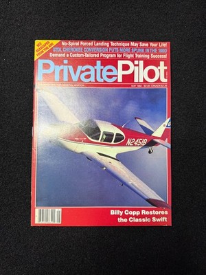 Private Pilot Magazine May 1986 Aviation Flight Training Swift Aircraft