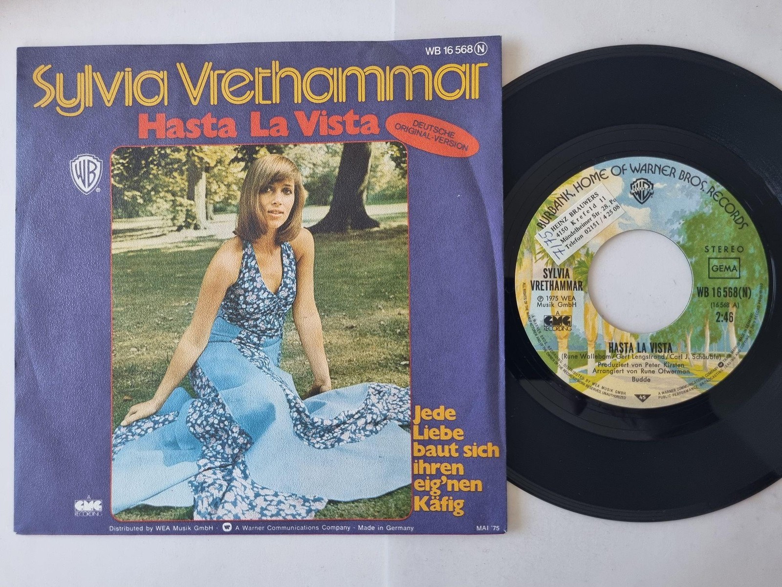 Sylvia Vrethammar - Hasta La Vista 7'' Vinyl Germany