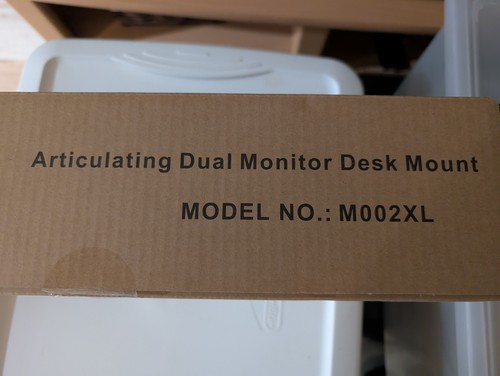 WALI Dual LCD Monitor Fully Adjustable Desk Mount Stand 13-27" Monitors M002 NOB - 第 2/5 張圖片