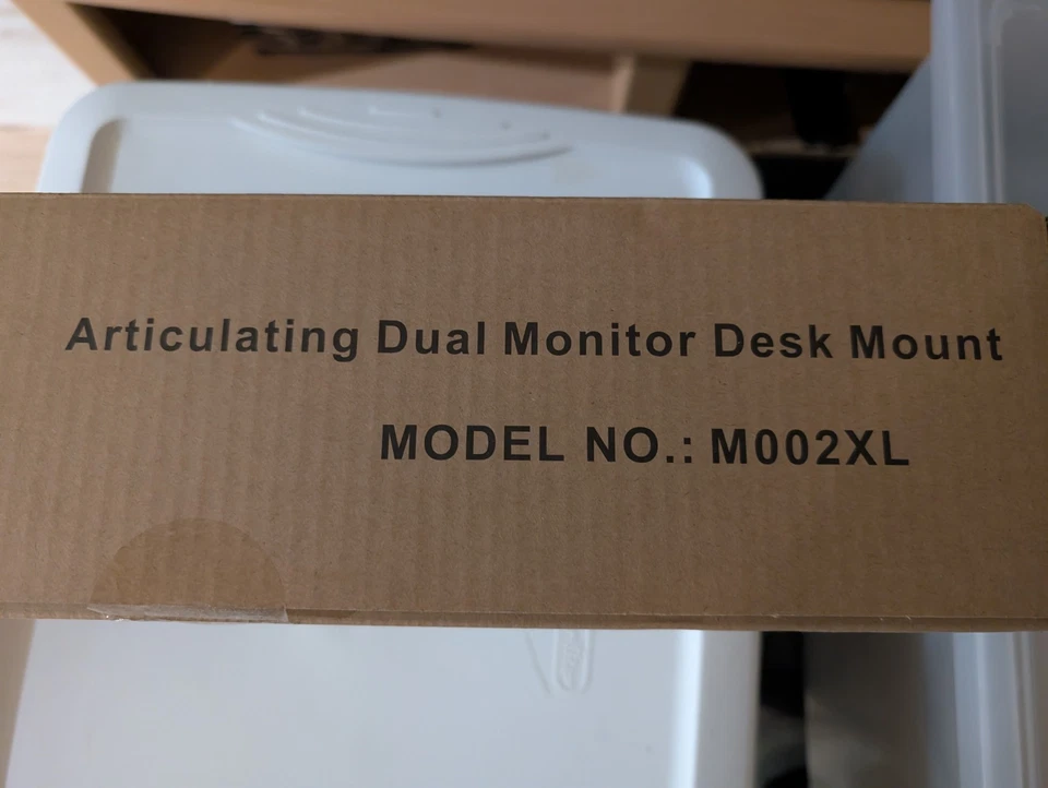 WALI Dual LCD Monitor Fully Adjustable Desk Mount Stand 13-27" Monitors M002 NOB - Image 2 of 4