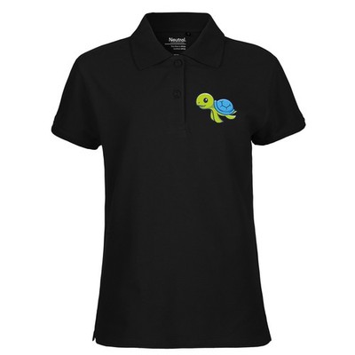 Damen Polo Shirt Schildkröte Comic Geschenkidee Schildkröte Geschenk Präsent Mit