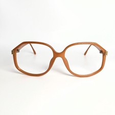 Christian Dior Eyeglass Frame Women 2602 40 Orange Metallic Gold 58/15/135 Optyl