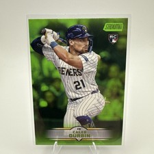 2025 Topps Stadium Club Baseball - Caleb Durbin Lime Green Foil RC #142 Brewers