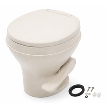 SEAFLO Bone-Colored Residential Height Camper/RV Toilet, 18.5  Height